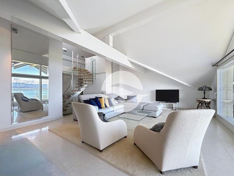 Superb furnished apartment with Lake and Alps view