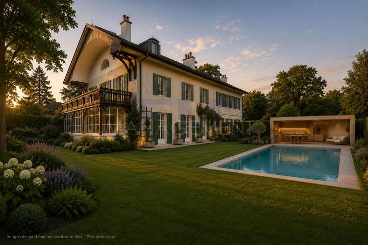 MAGNIFICENT CHARMING VILLA IN CONCHES – FUTURE SWIMMING POOL &amp; POOL HOUSE